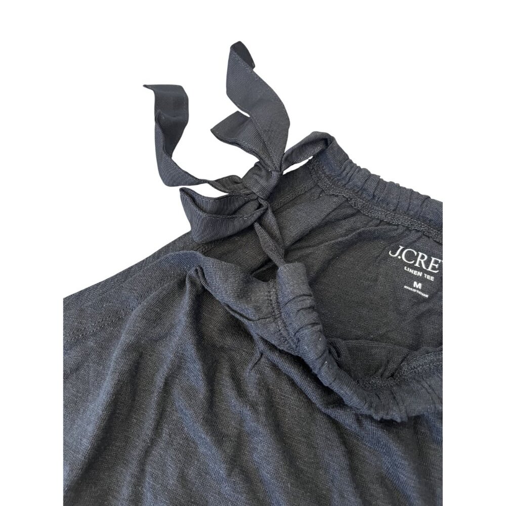 NWT J.Crew Black Linen Tank Top M - Picture 7 of 7